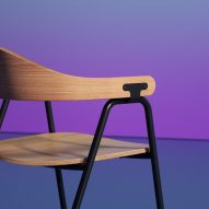 Otto chair by Alejandro Villareal for Hayche in oak and black