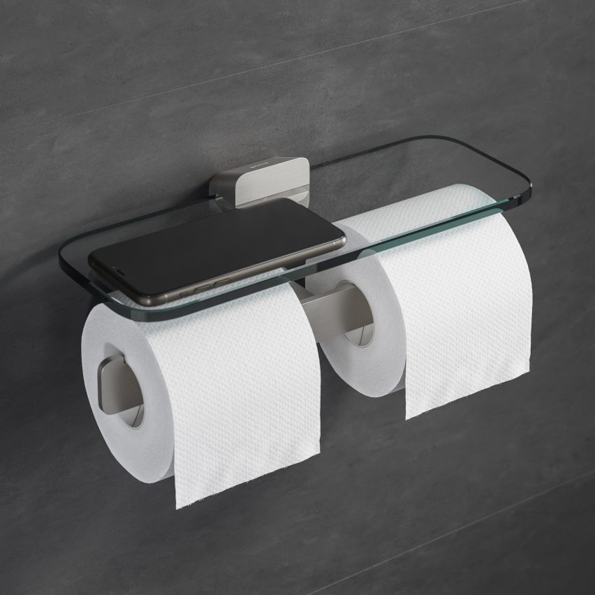 Shift toilet roll holder by VanBerlo for Geesa