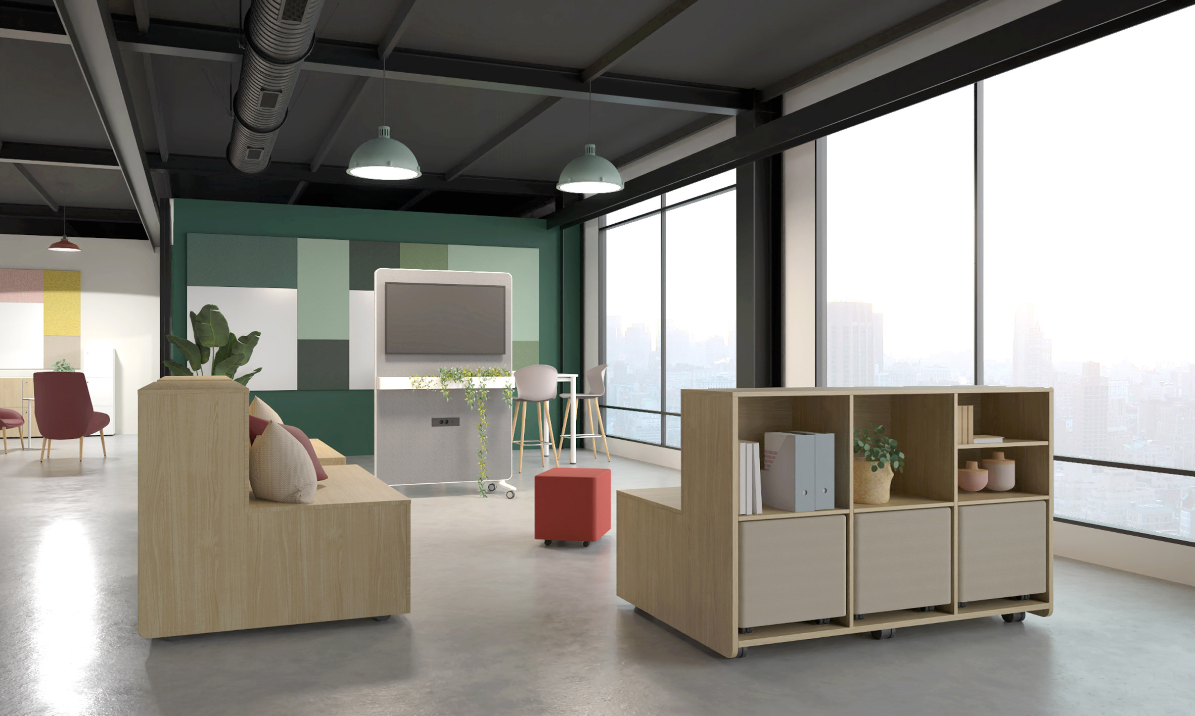 Actiu designed the furniture to be mobile