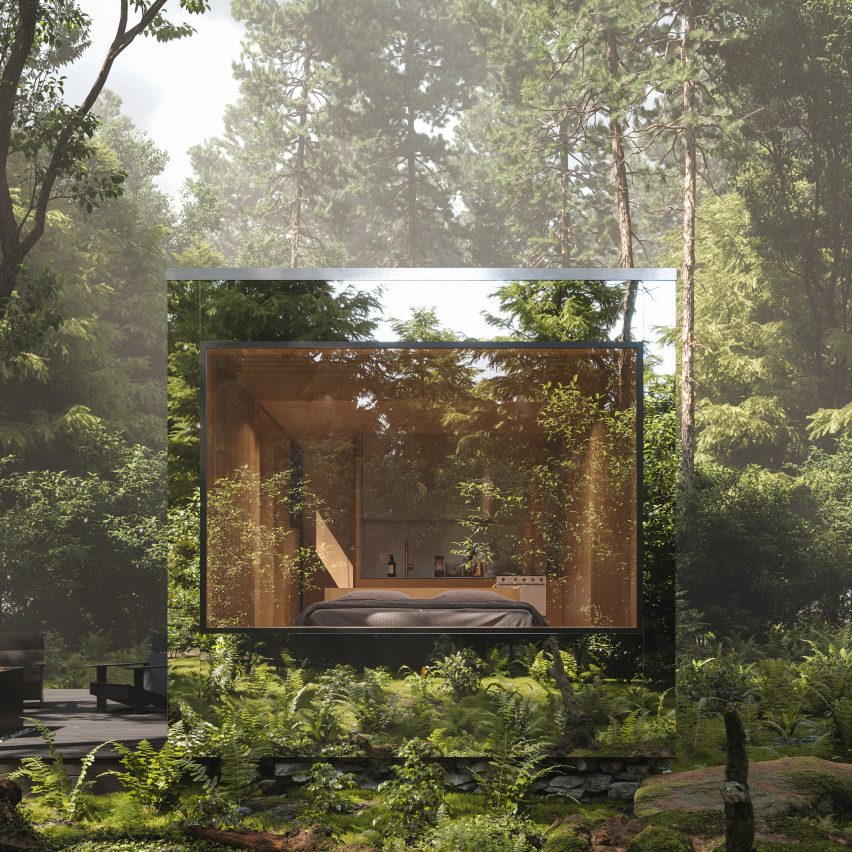 Arcana mirrored cabins will blend into the forest in Canada