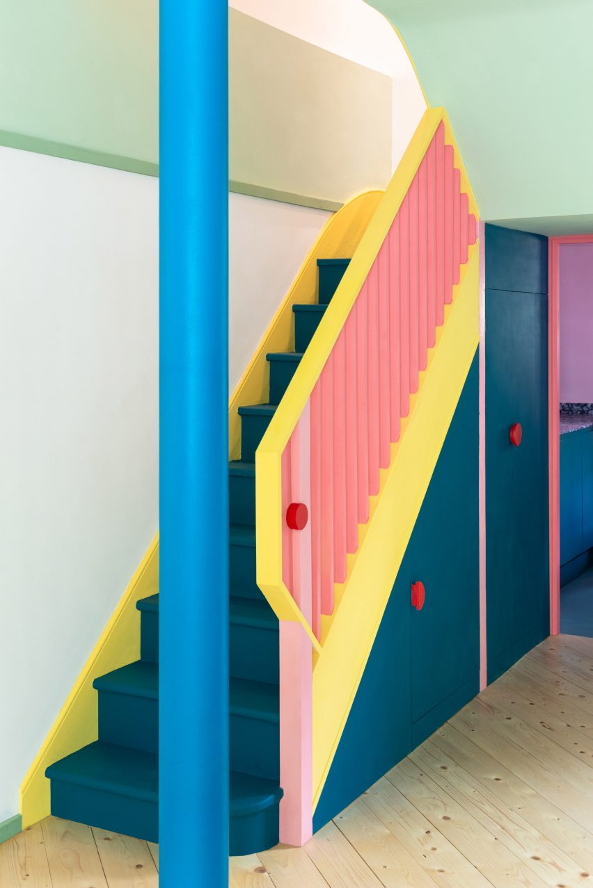 Casas adosadas coloridas en Islington