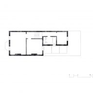 First floor plan of Concrete Plinth House