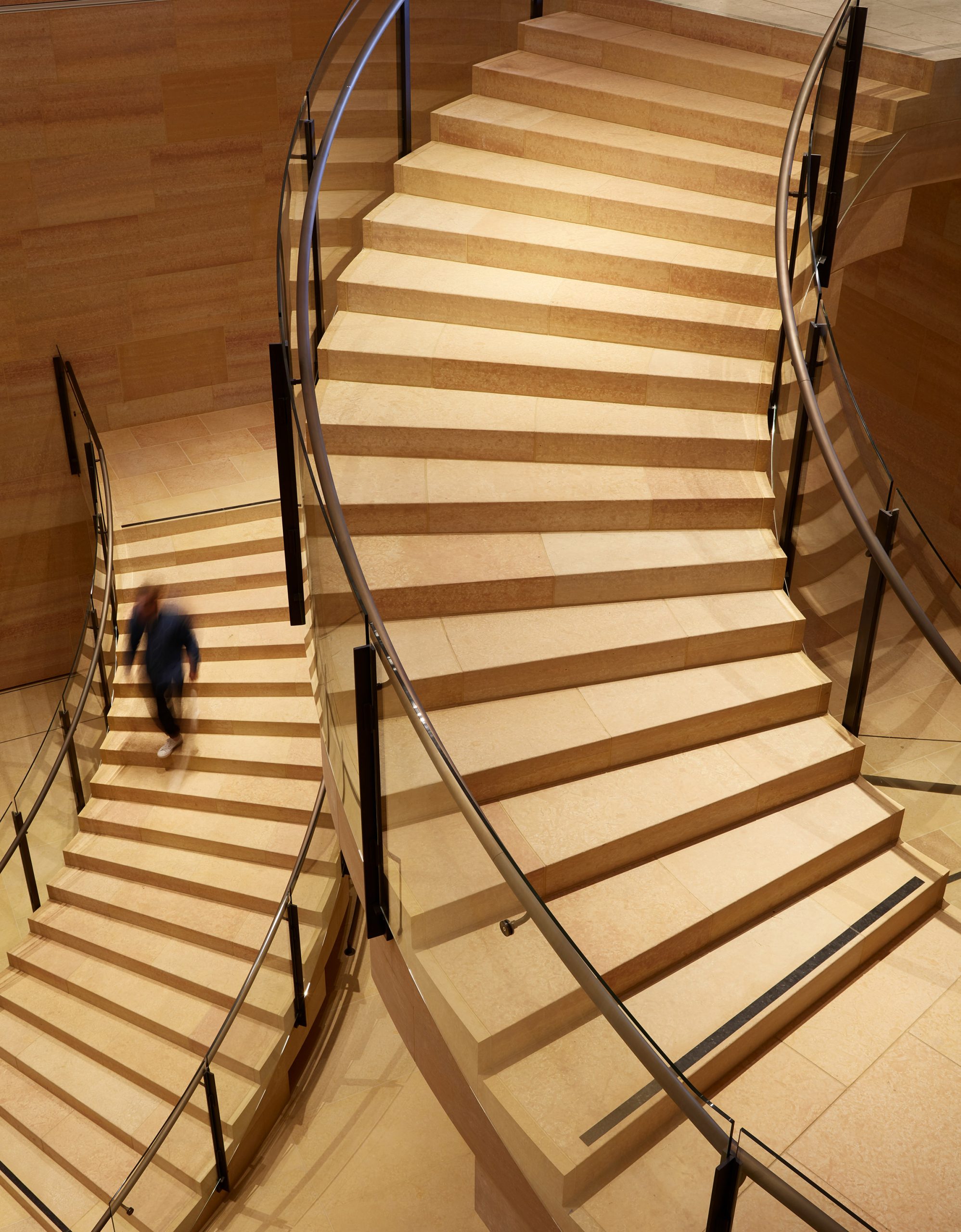 Kasota stone staircases designed by Frank Gehry