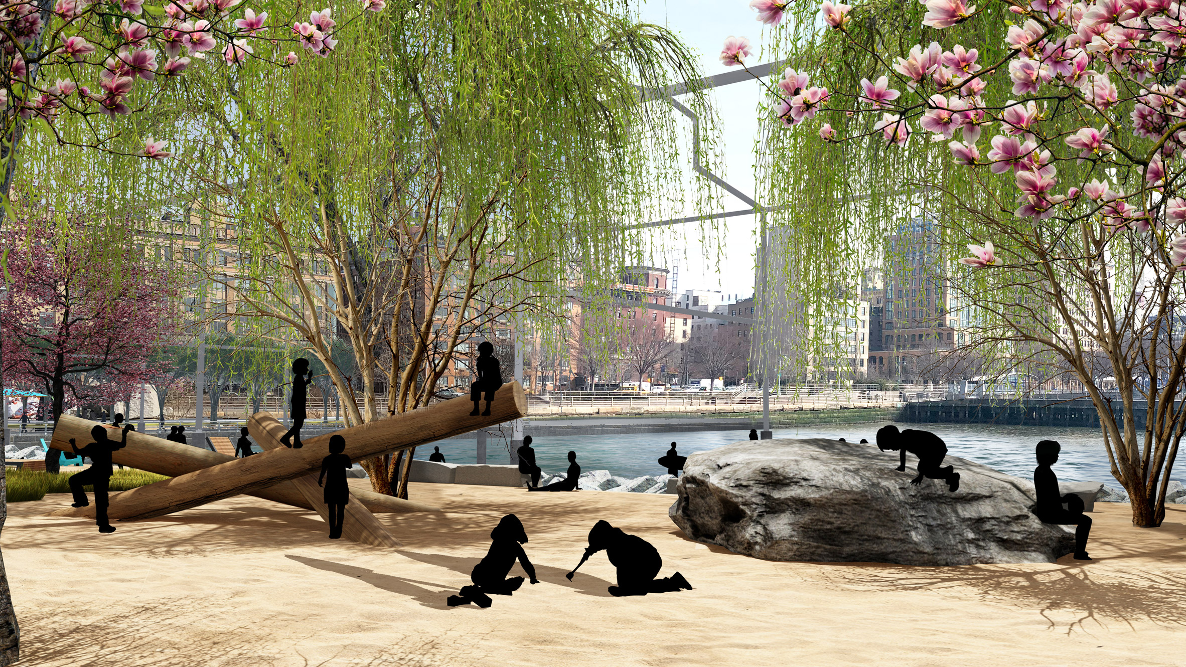 The project will feature Manhattan's first public beach