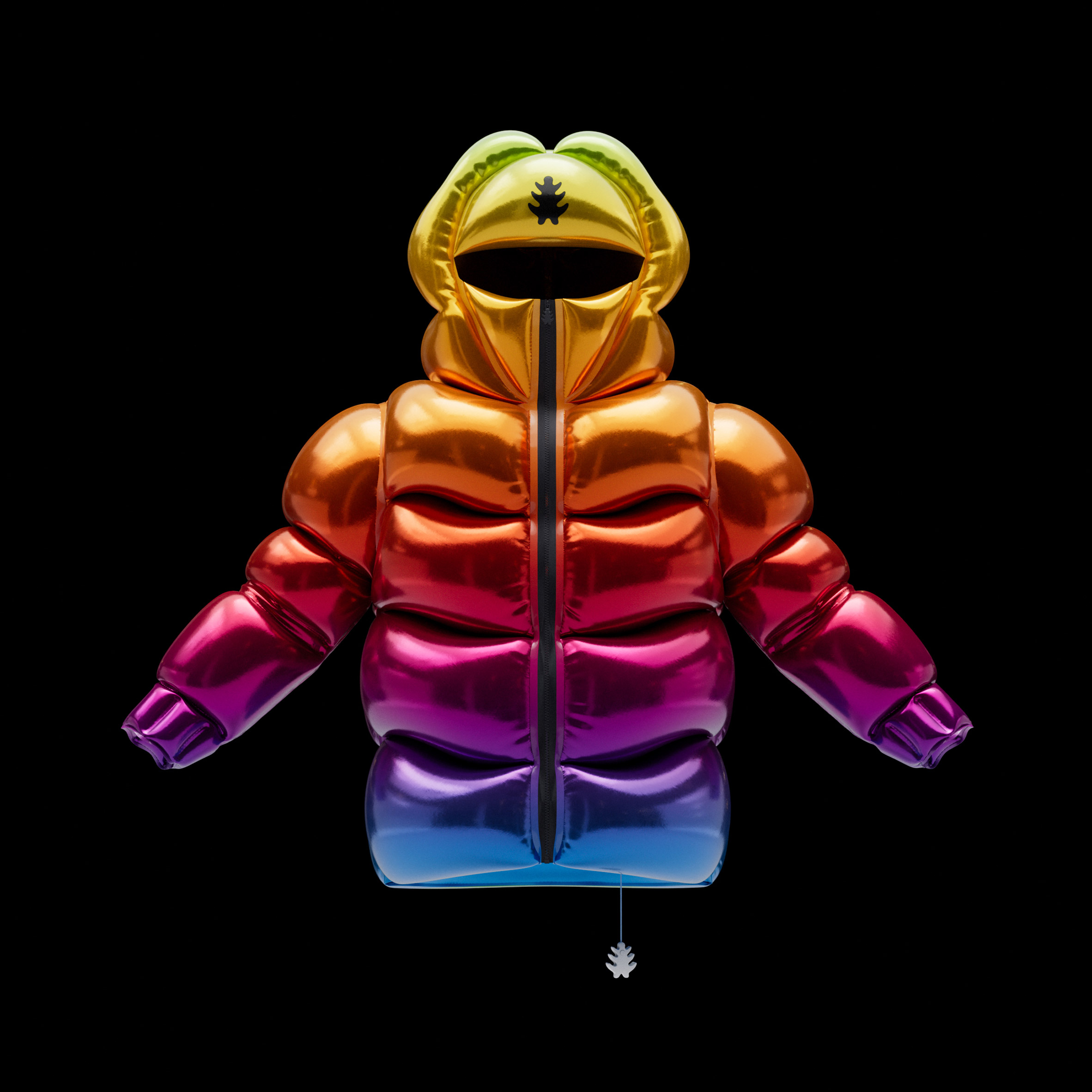 Helium-10000 jacket in rainbow gradient by Andrew Kostman
