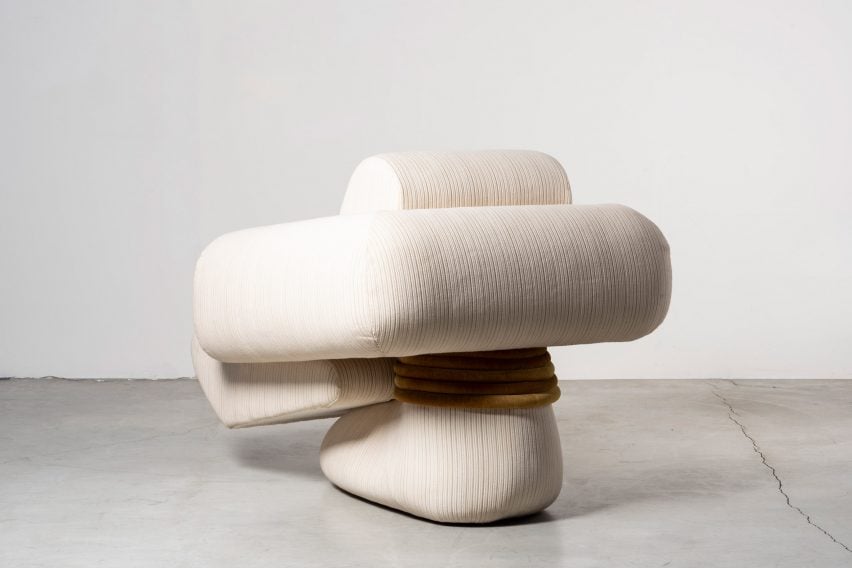 White abstract armchair