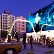 Woods Bagot imagines electric vehicle charging stations as drive-in cinemas