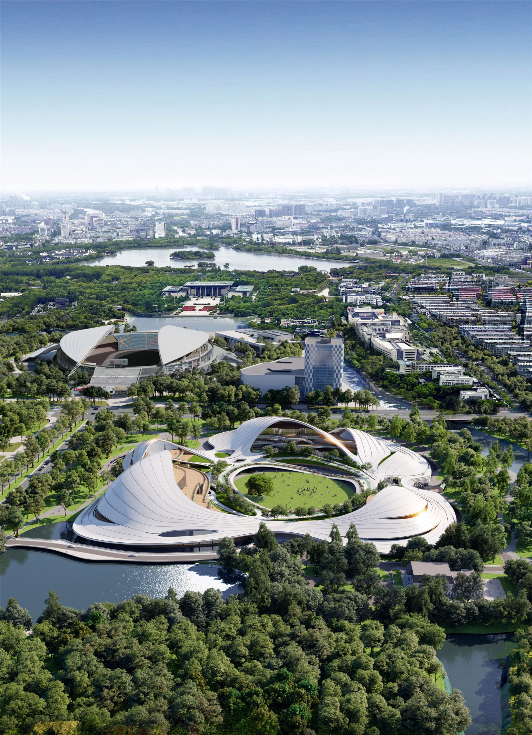 The Jiaxing Civic Centre designed by MAD