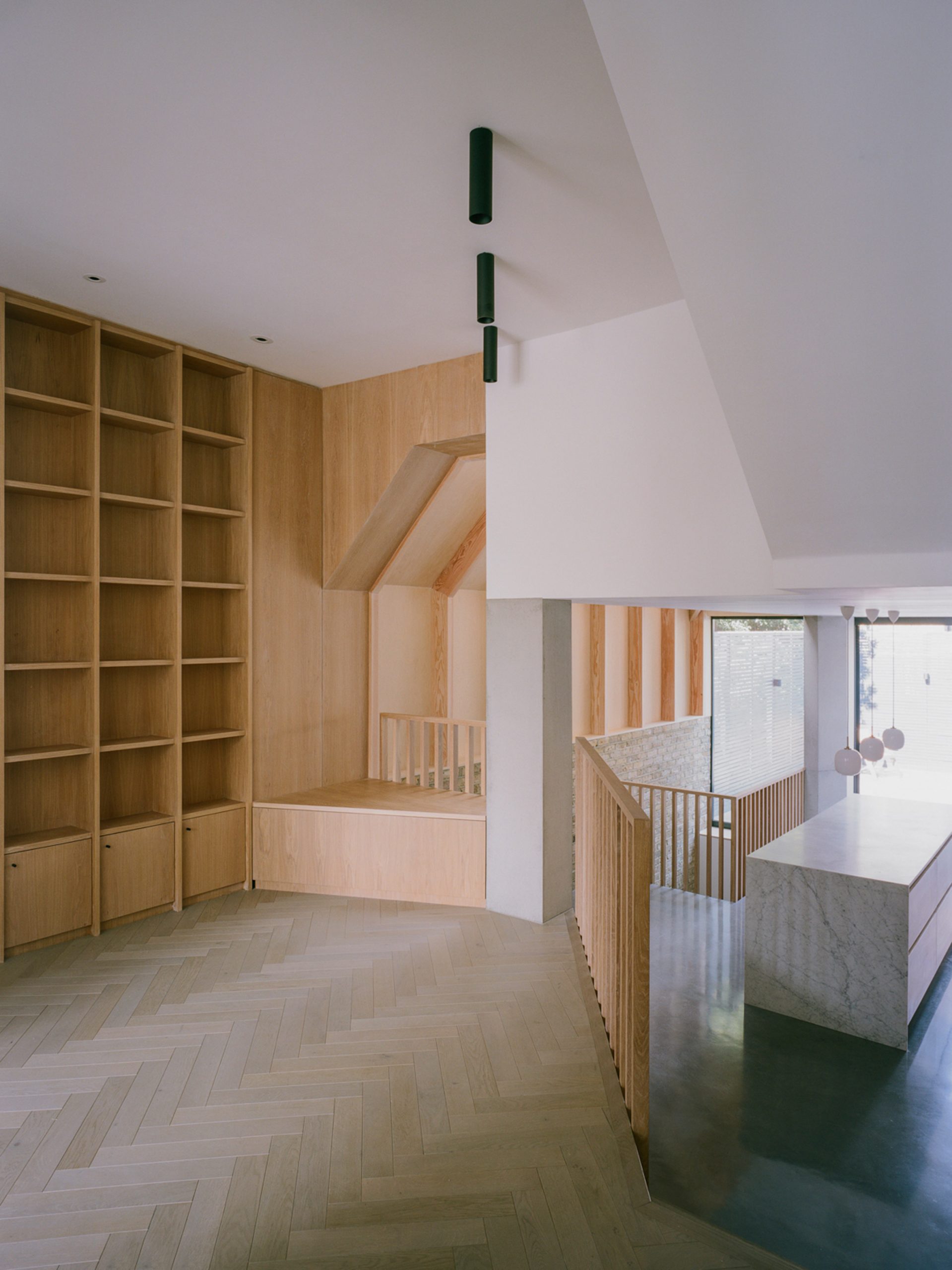 Reading nook in Victorian terraced house, England, Matthew Giles Architects