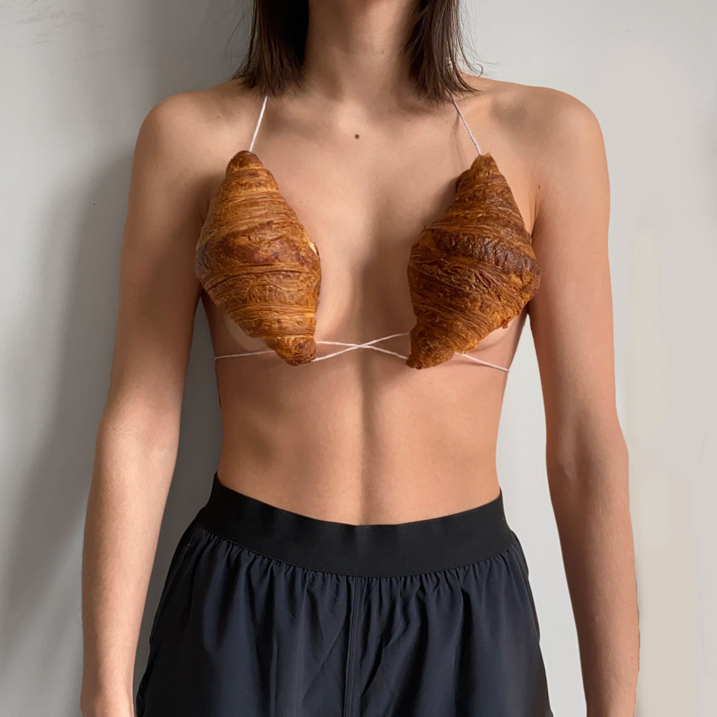 Brassant bra made from croissants by Nicole McLaughlin