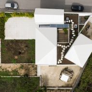 Aerial view of the home