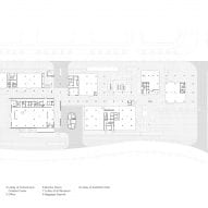 Ground floor plan of Pingshan Art Museum by Vector Architects