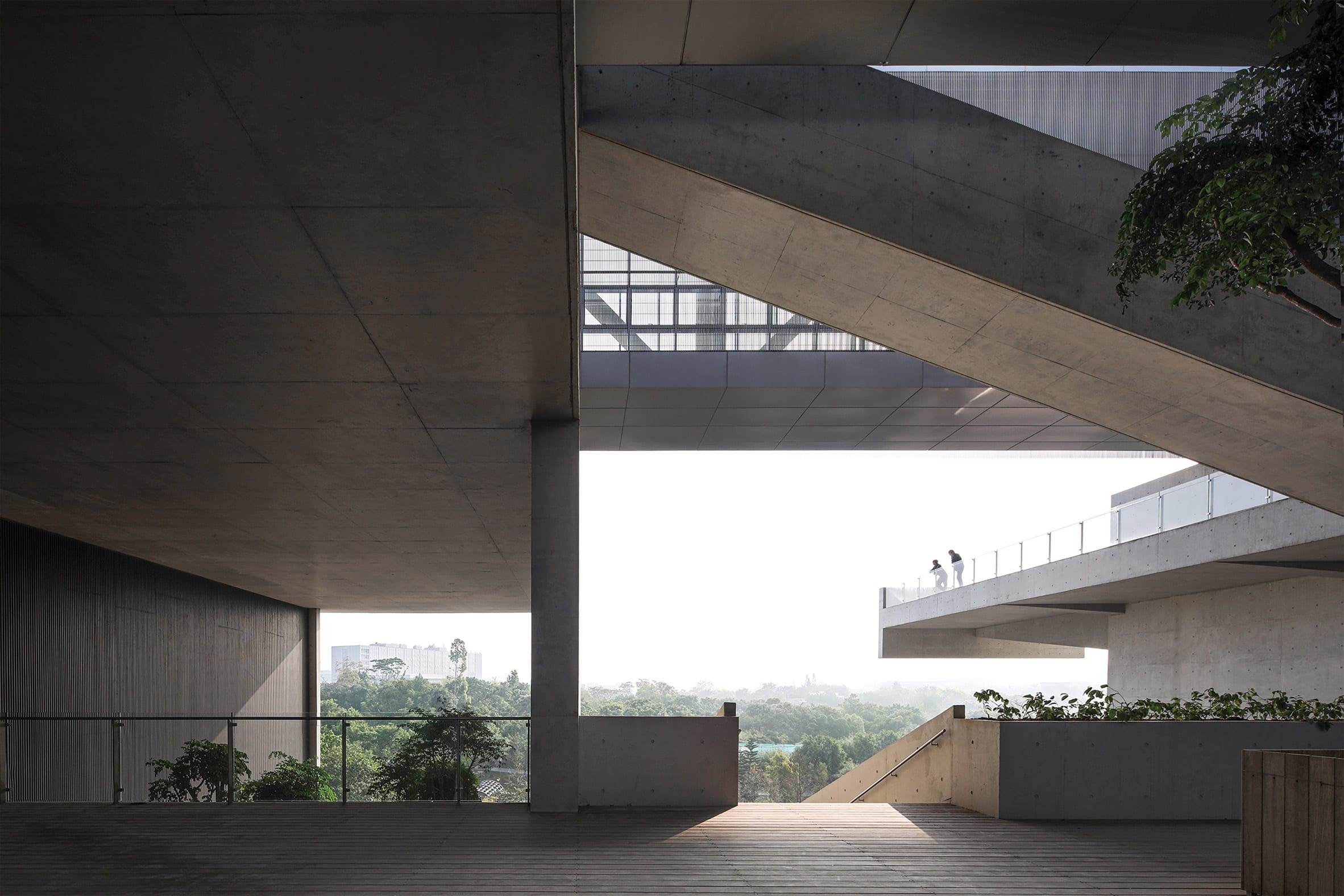 Terrace view at Pingshan Art Museum by Vector Architects