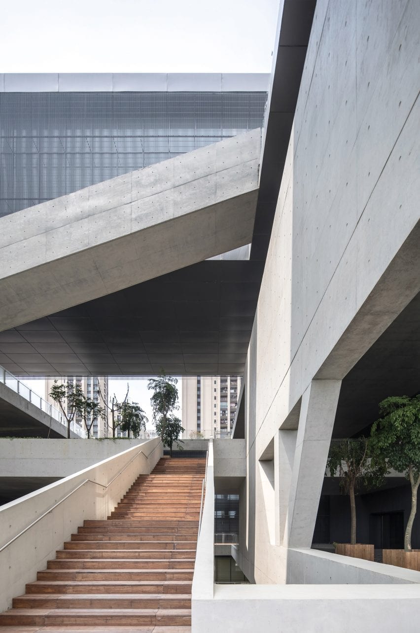 Entrance to Pingshan Art Museum by Vector Architects