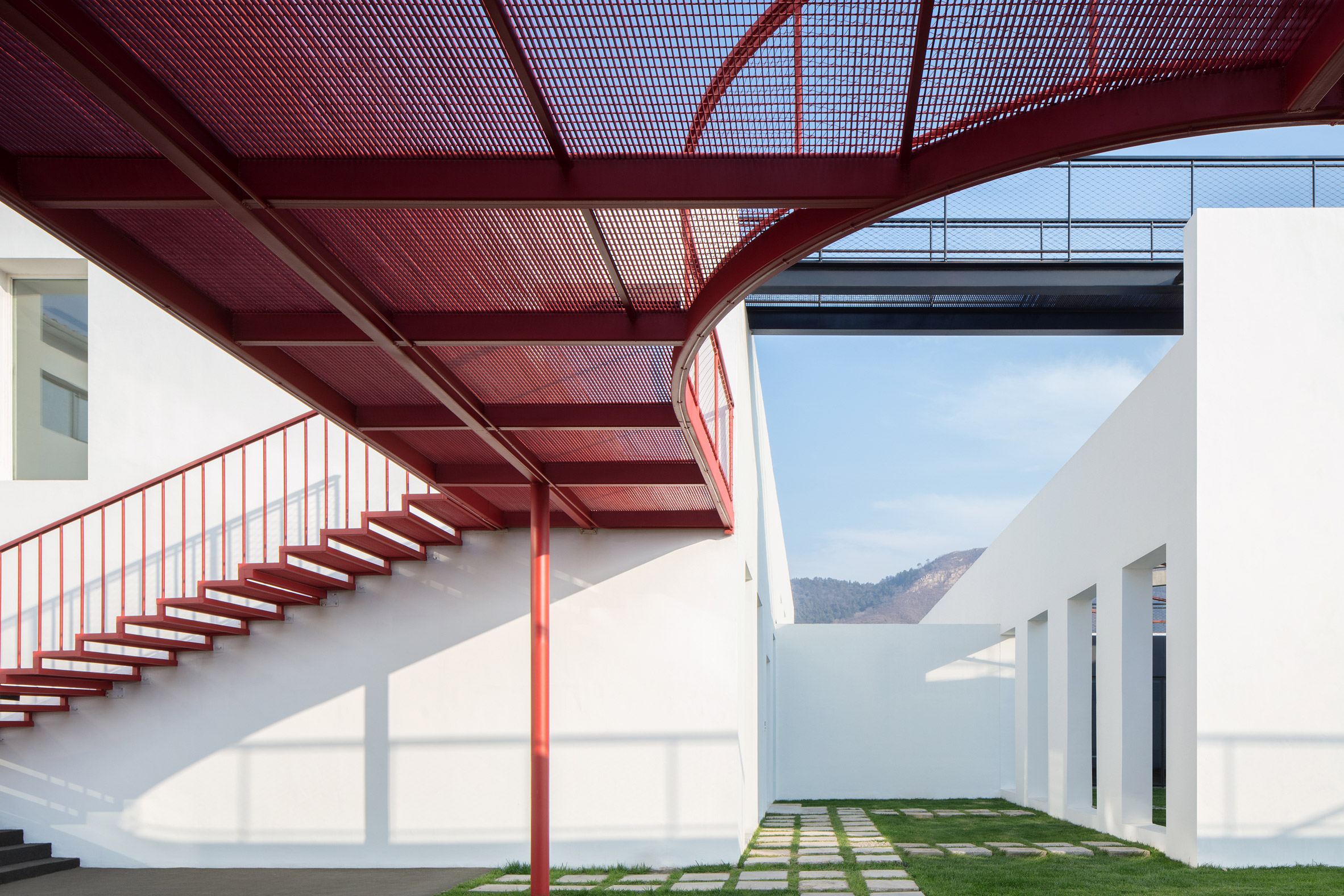 A courtyard of The Youth Activity Center in China