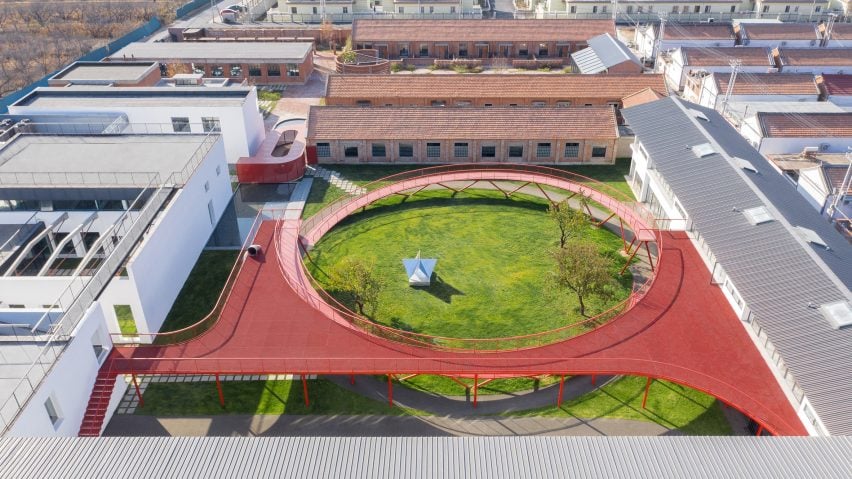 Aerial view of a youth activity centre in China