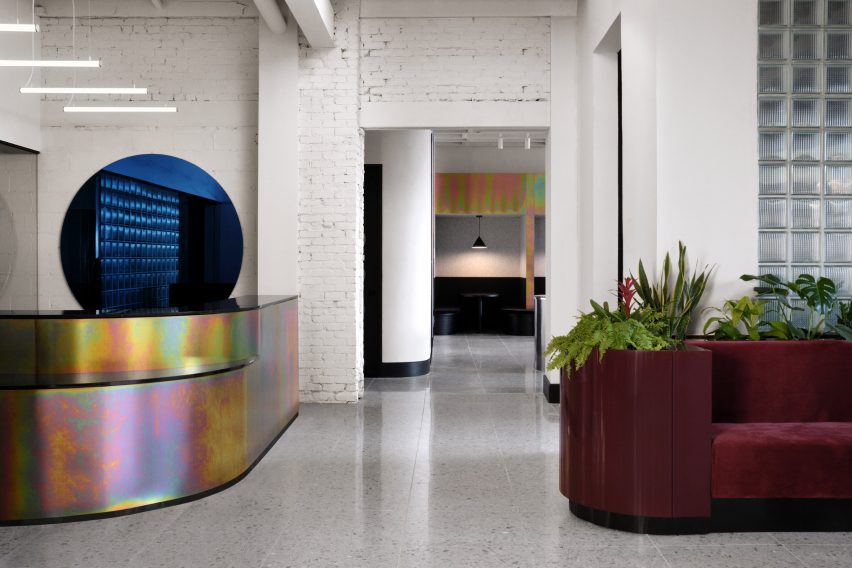 Local firm Ivy Studio added dashes of colour to the space