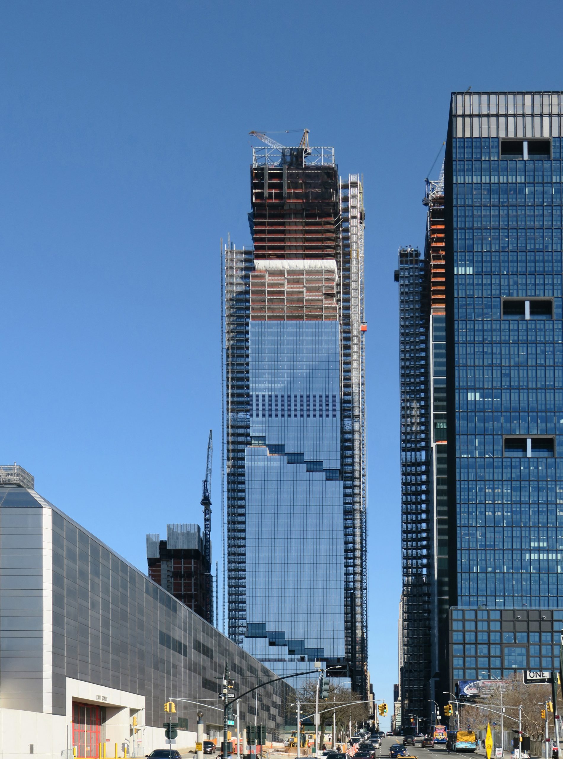 The Spiral under construction viewed from Hudson Yards
