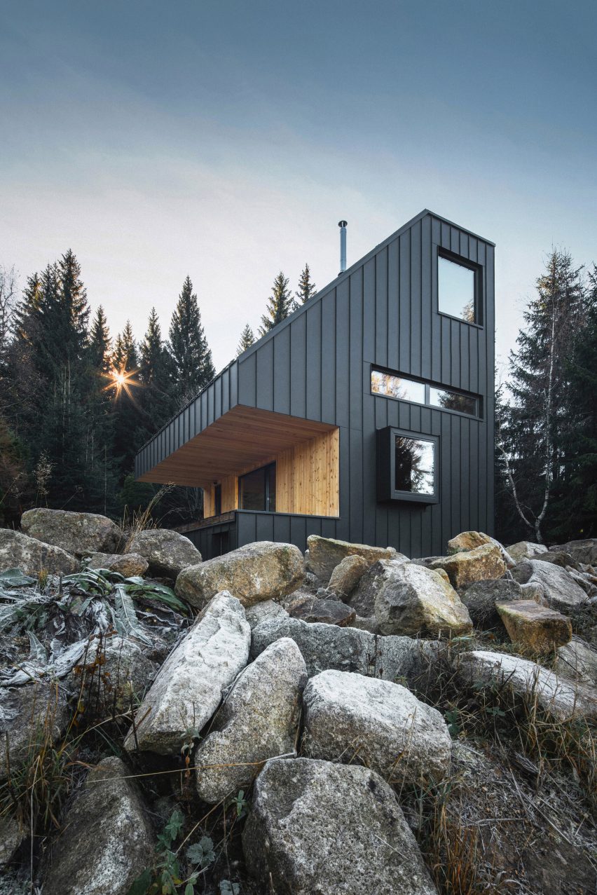 Weekend House by New How is made from CLT timber panels