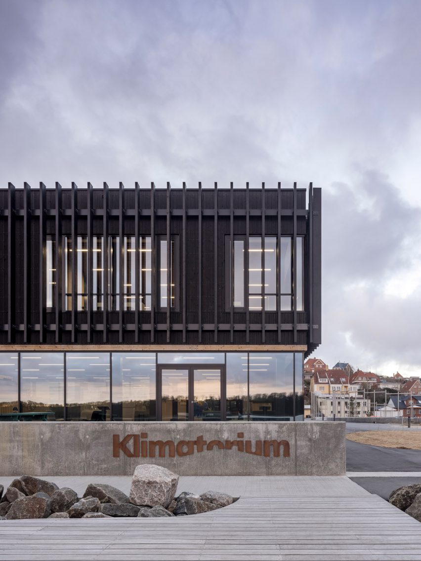 The wooden exterior of the Klimatorium