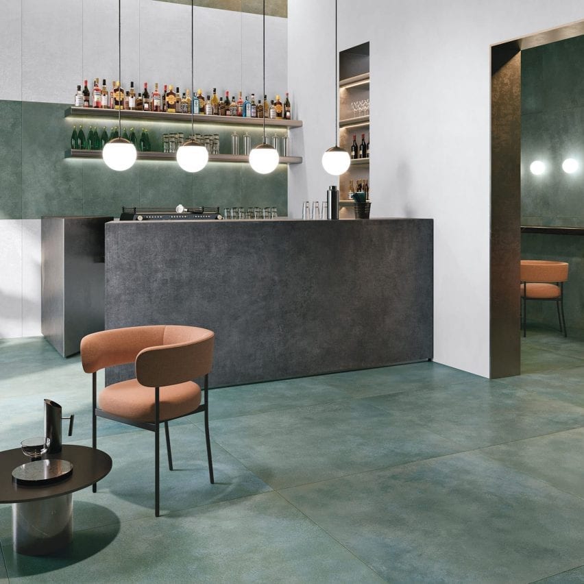 Foil tile collection by Ceramiche Refin interprets the appearance of natural metals