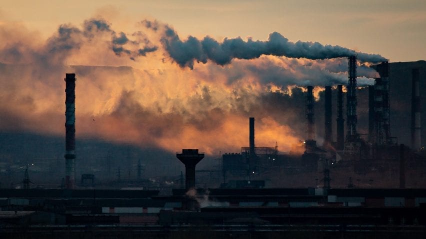 Pollution from a steel and iron works