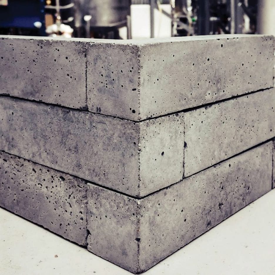 Mineral carbonation concrete bricks made using carbon emissions