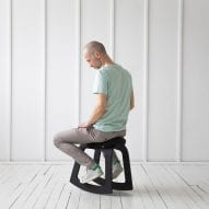 Muista balancing chair by Aurimas Lazinkas