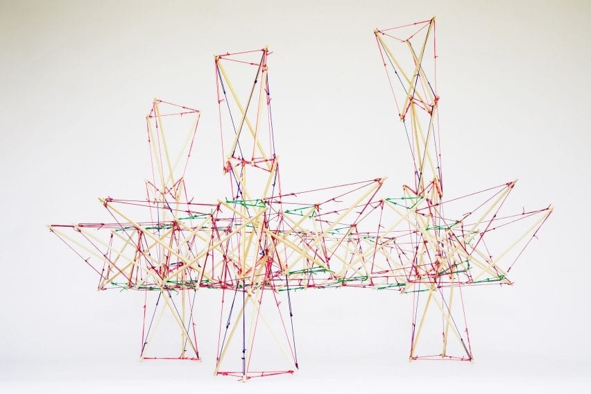A model of a tensegrity structure 