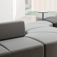 A grey Bend sofa by Stone Designs for Actiu