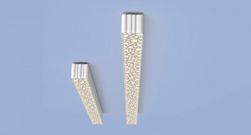 Two Calipso lights of different lengths on a blue background
