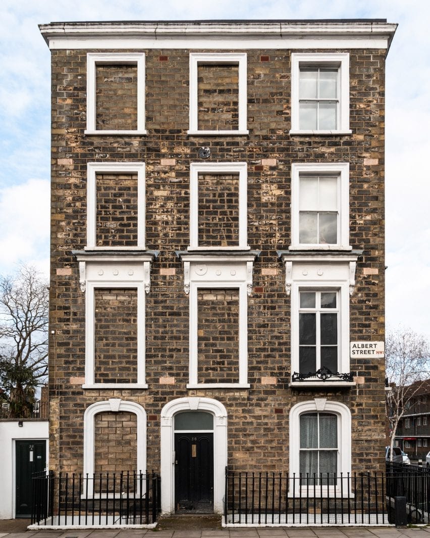 A dwelling in London with bricked-up windows