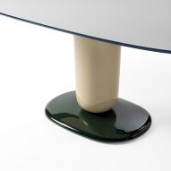 The base of the Explorer dining table