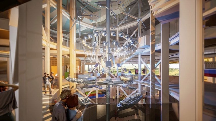 A visual of an atrium inside a exhibition centre by MVRDV