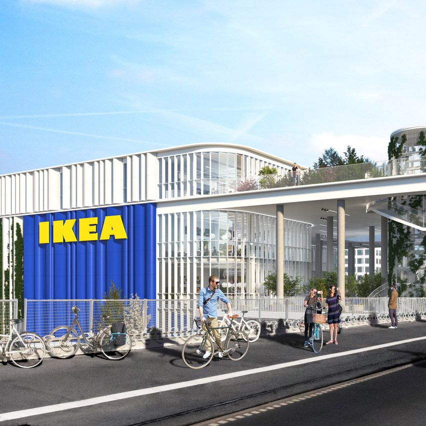 A visual of a city-centre IKEA store