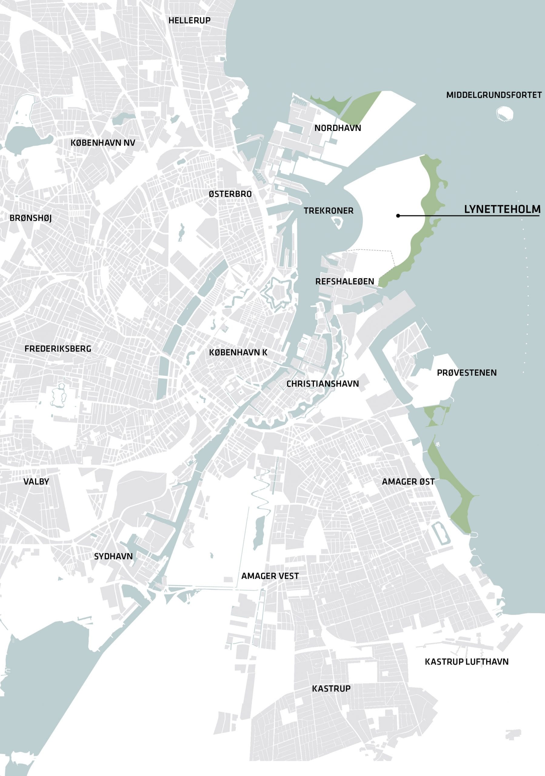Map of Copenhagen harbour