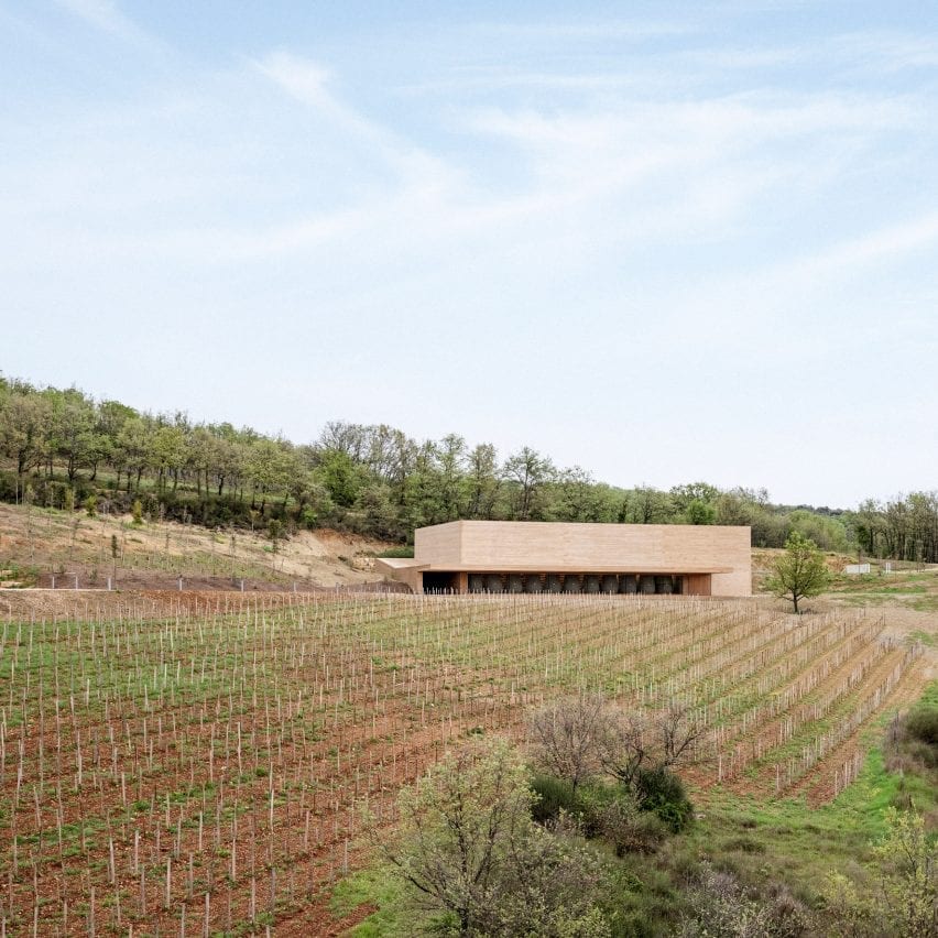 Marc Barani embeds ochre-coloured winery in French vineyard