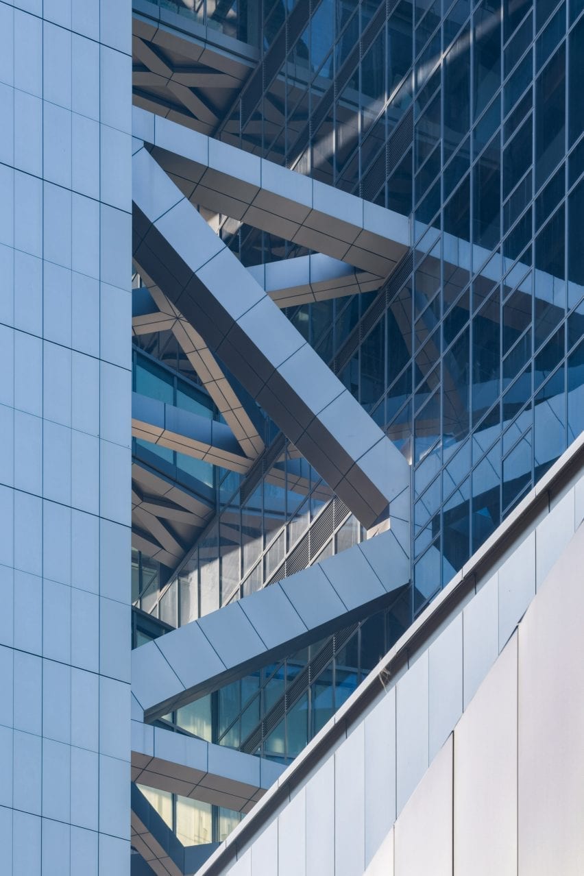 Penguatan struktural di gedung pencakar langit supertinggi Hanking Center