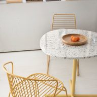 Not Out outdoor chair and Notable table by True Design