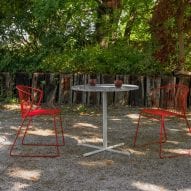 Not Out outdoor chairs and Notable tables by True Design
