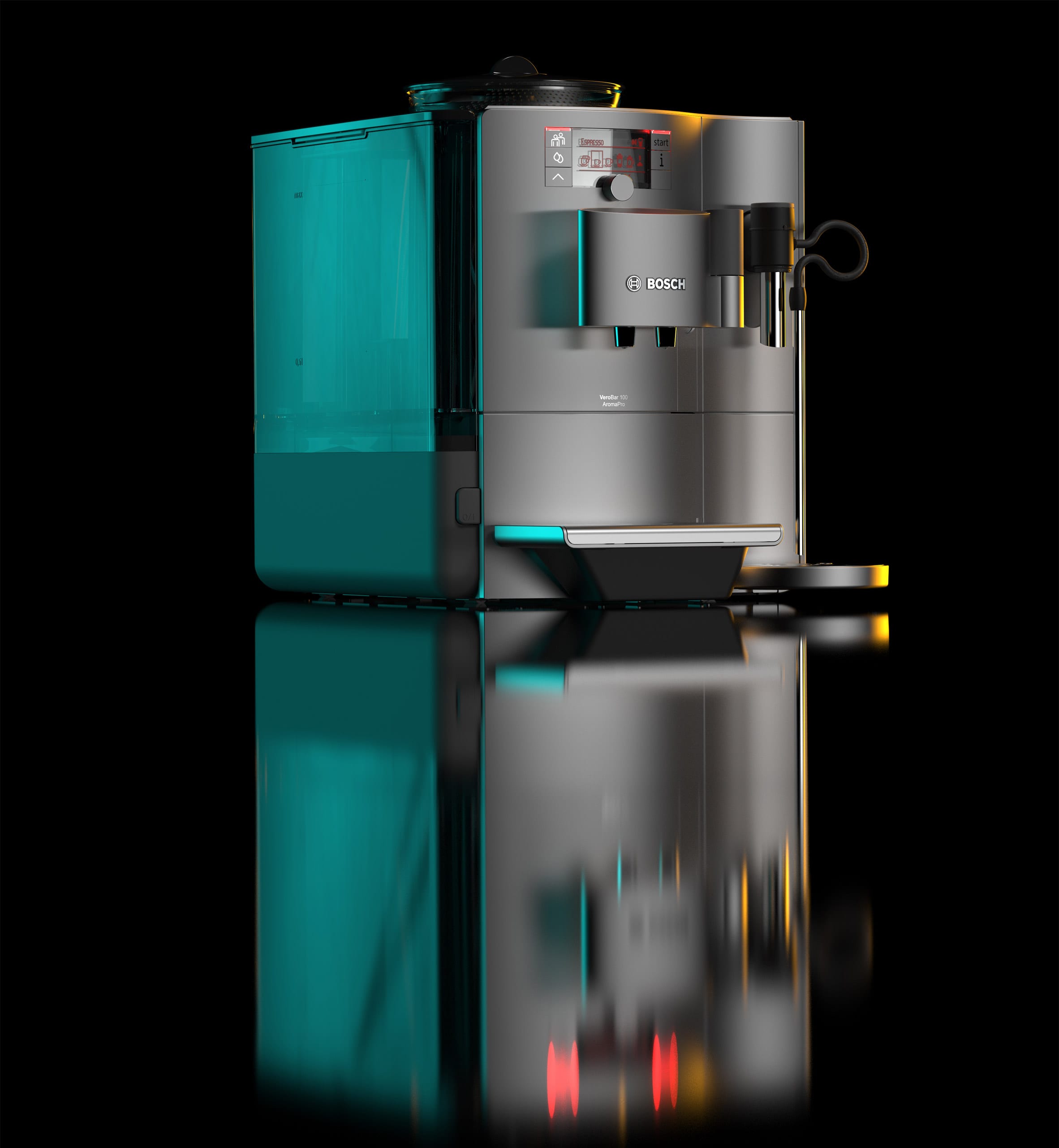 A render of a Bosch coffee machine