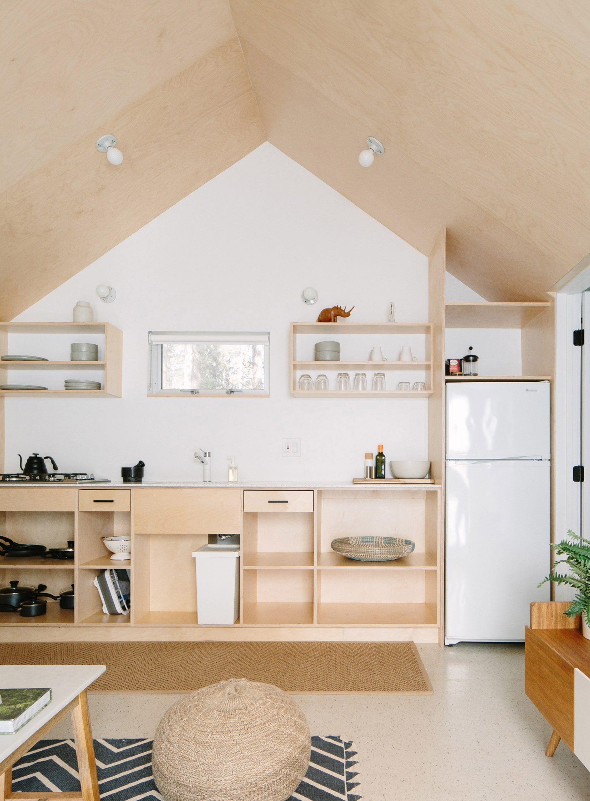 Plywood one-wall kitchen by Sheet/RockLA 