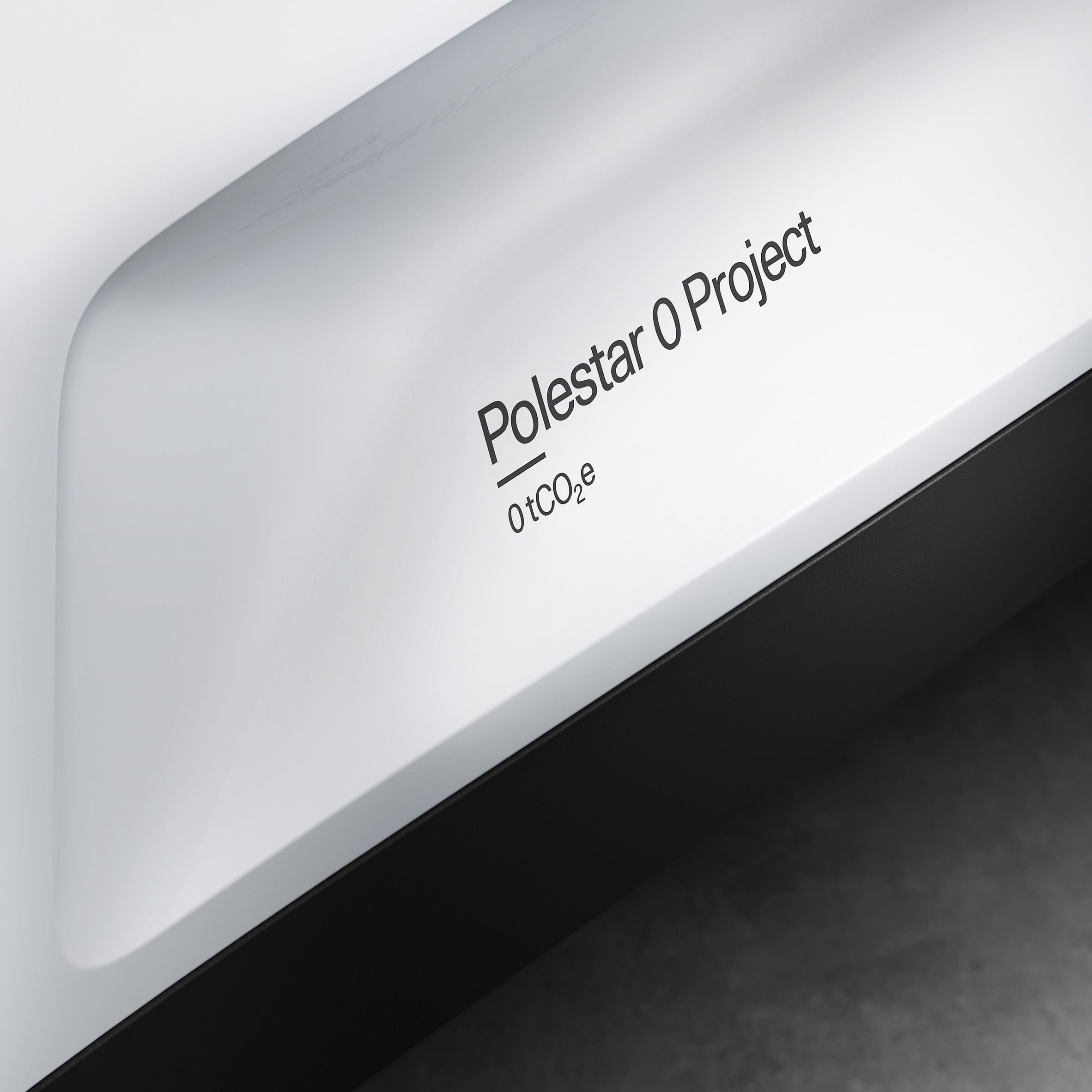 Render of Polestar 0 project labelling on a car
