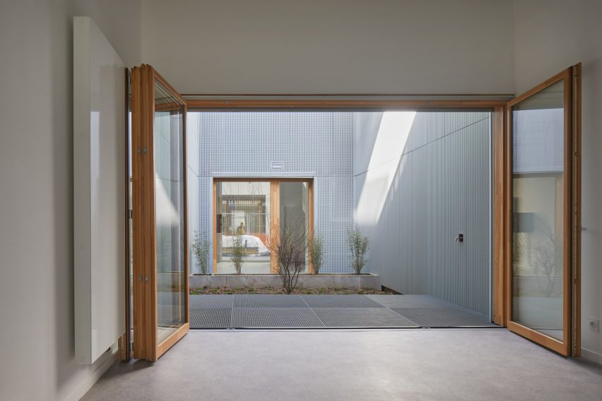 An apartment with a central courtyard