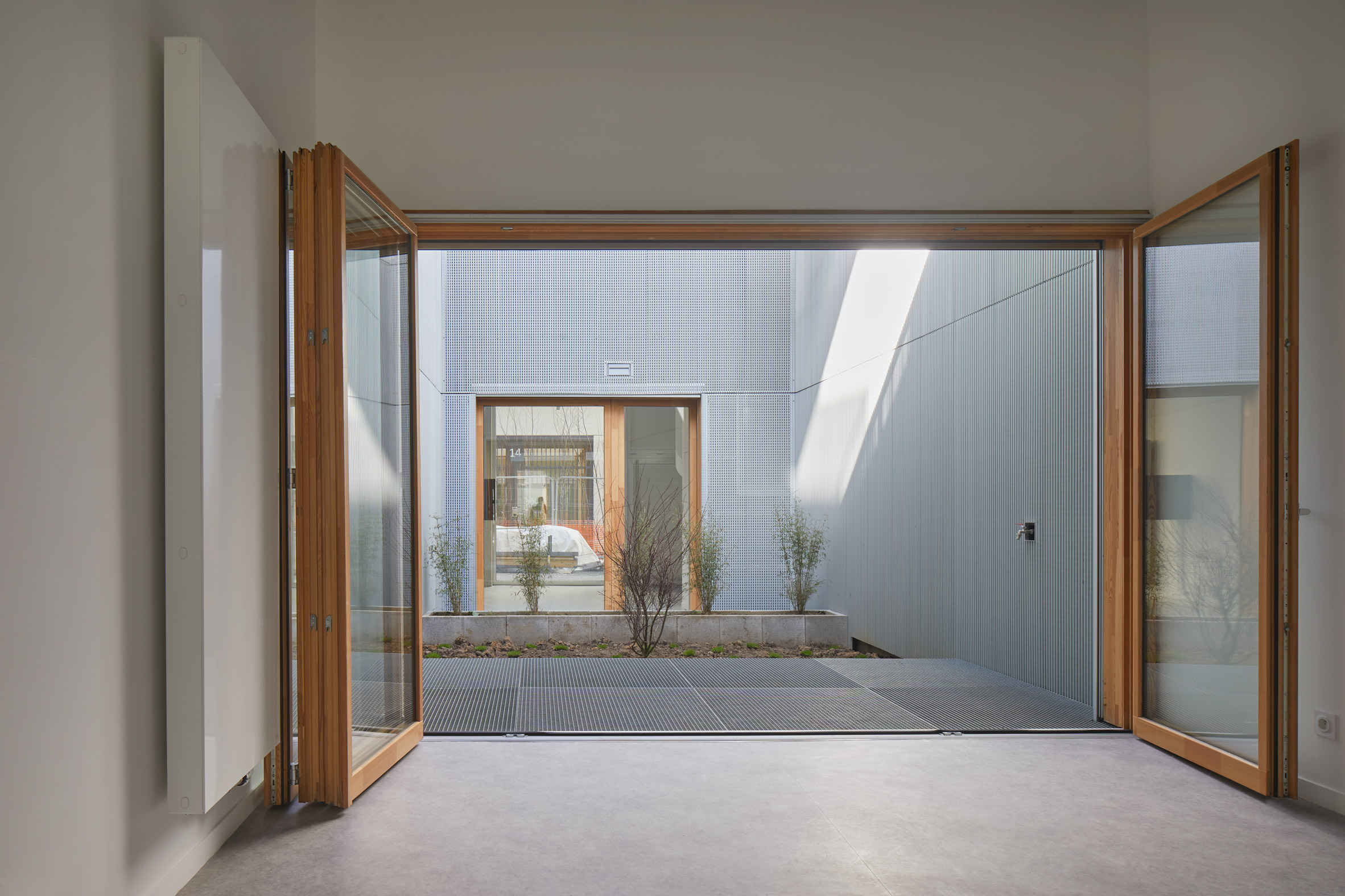 An apartment with a central courtyard
