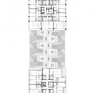 Floor plan of a mixed-use development in Paris by Moussafir Architectes and Nicolas Hugoo Architecture