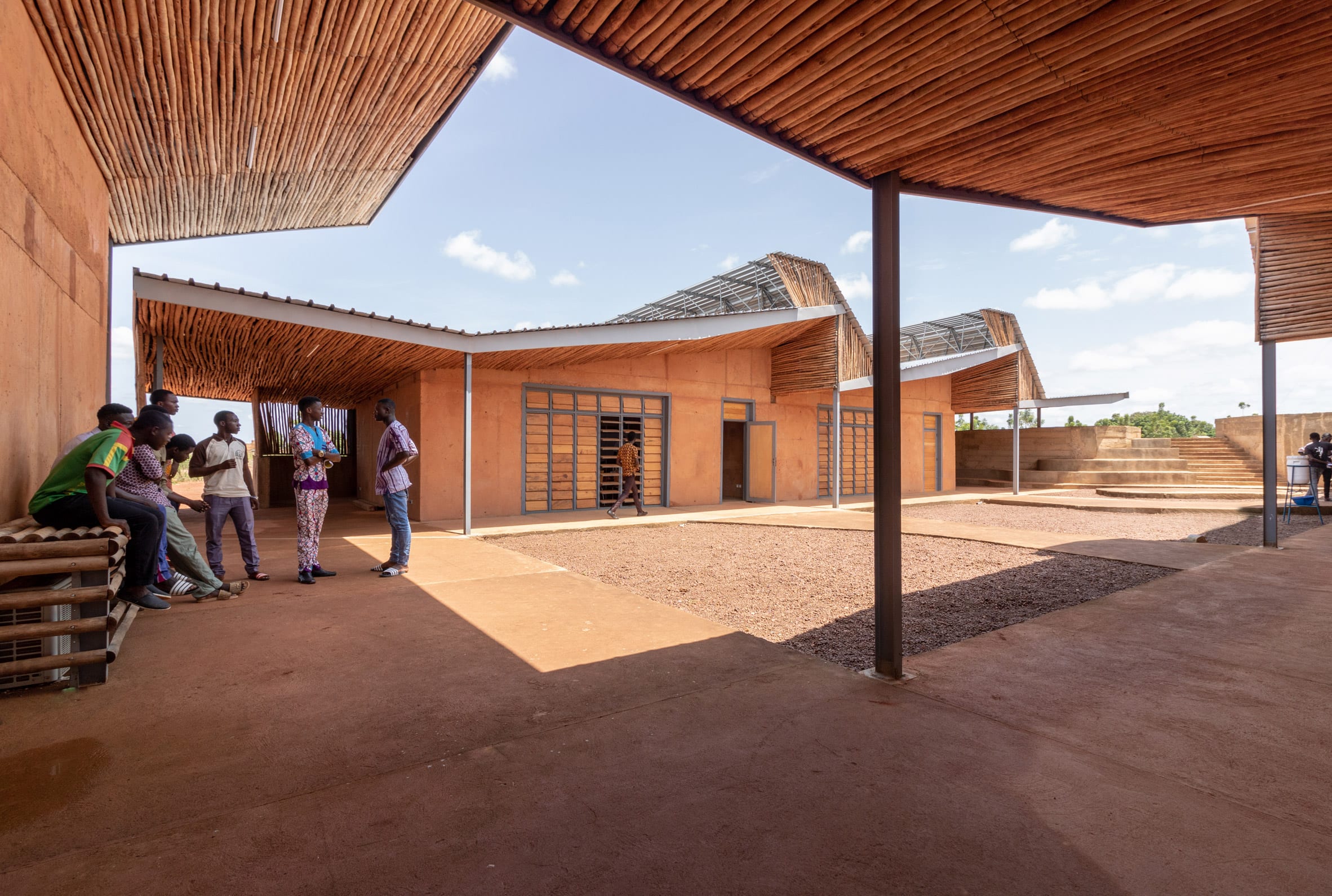 The courtyard of a university in Burkina Faso