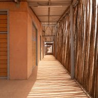 A shaded corridor in Burkina Institute of Technology