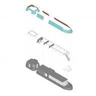 Axonometric drawing of the boat