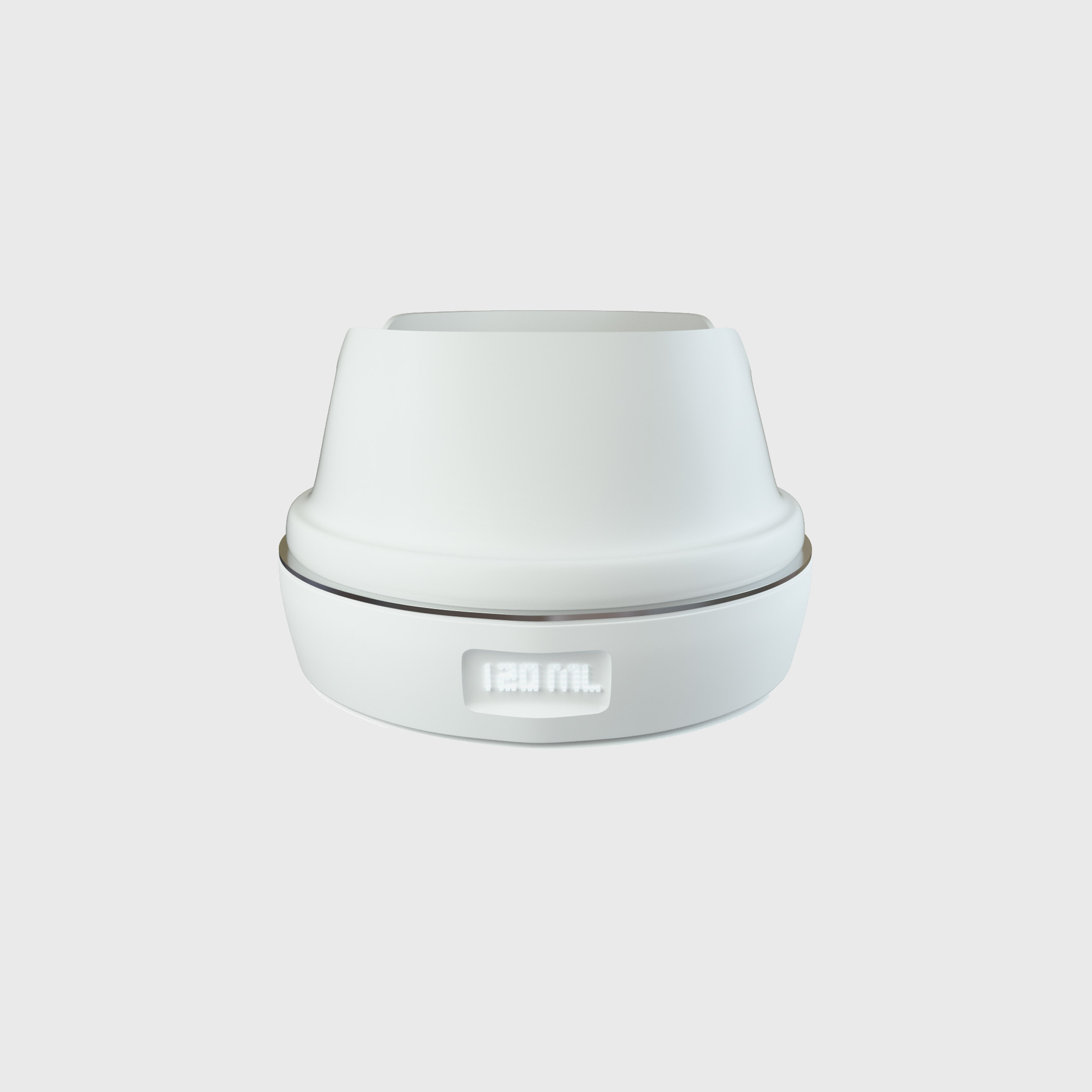 White Milky Assistant device on a grey background